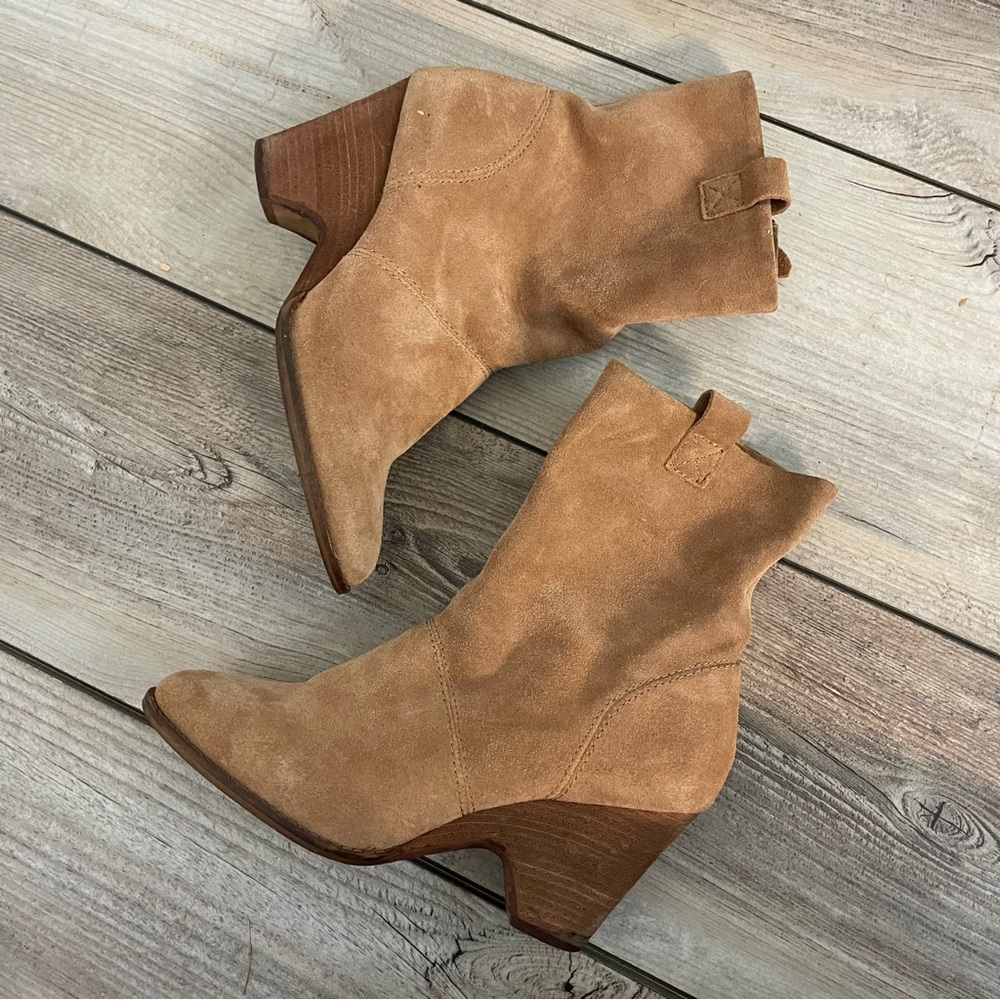 Kelsi Dagger Houston Suede‎ Boots Women’s 8.5 Leather Cottagecore Western - Picture 5 of 9